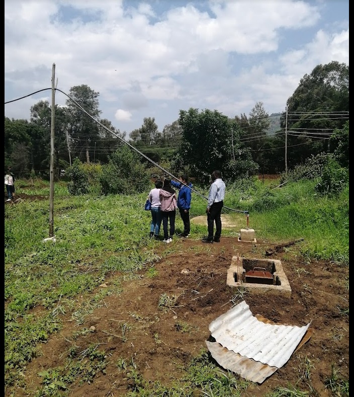 Inspecting biogas facility in Addis Ababa